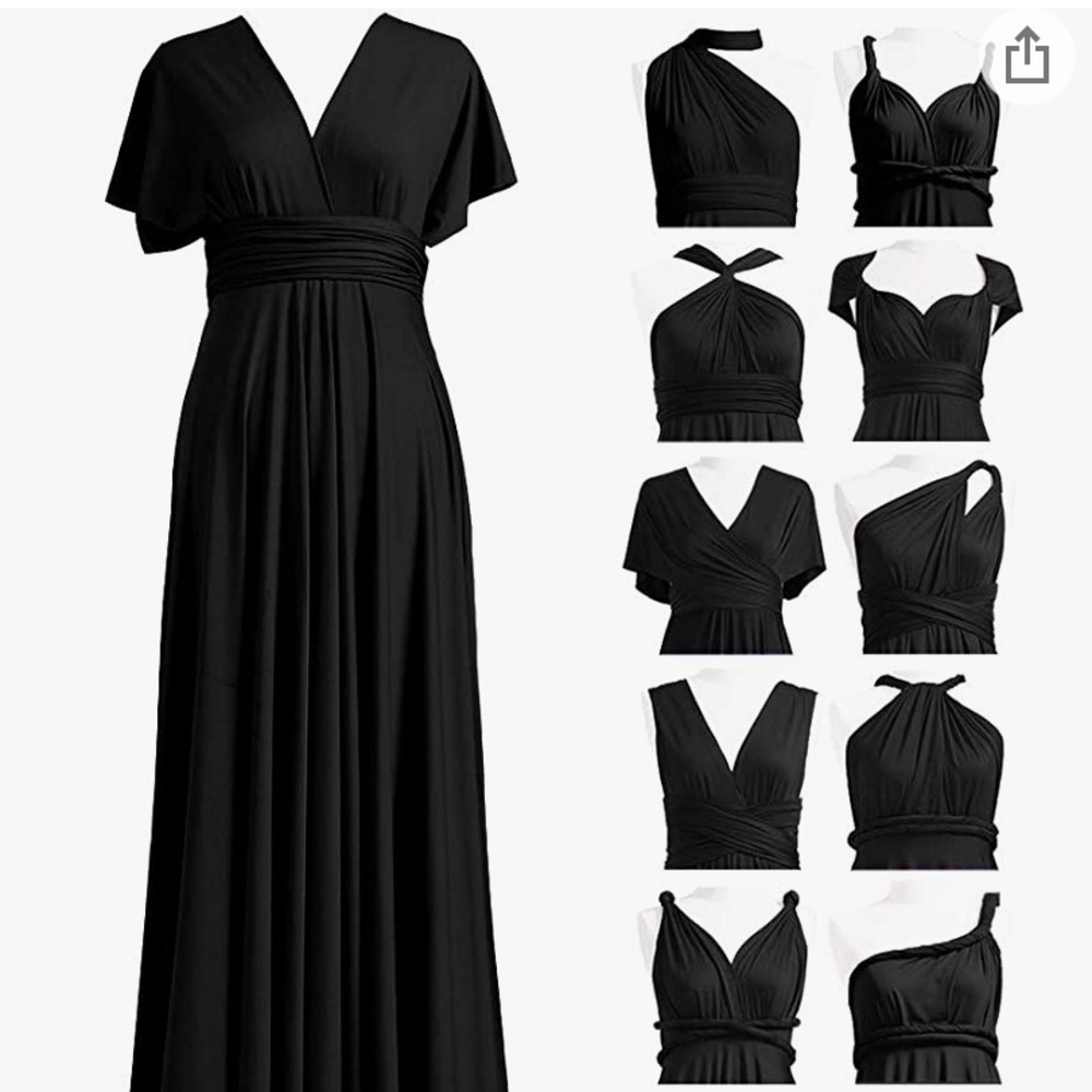 Black multi-style formal dress